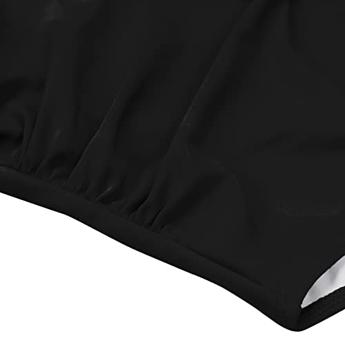 Eomenie Women's One Piece Swimsuits Tummy Control Cutout High Waisted Bathing Suit Wrap Tie Back 1 Piece Swimsuit Black Stripes