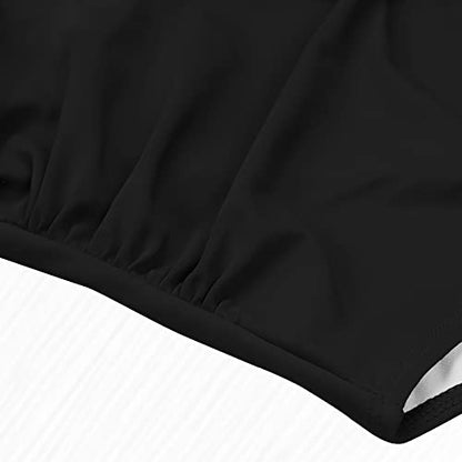 Eomenie Women's One Piece Swimsuits Tummy Control Cutout High Waisted Bathing Suit Wrap Tie Back 1 Piece Swimsuit Black Stripes