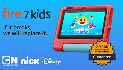 Amazon Fire 7 Kids tablet, ages 3-7. Top-selling 7" kids tablet on Amazon - 2022. Set time limits, age filters, educational goals, and more with parental controls, 16 GB, Blue