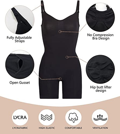 SHAPERX Bodysuit for Women Tummy Control Shapewear Seamless Sculpting Thong Body Shaper Tank Top,SZ5215-Beige-XXS/XS