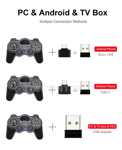 2.4 G Controller Gamepad Android Wireless Joystick Joypad with OTG Converter For PS3/Smart Phone For Tablet PC Smart TV Box