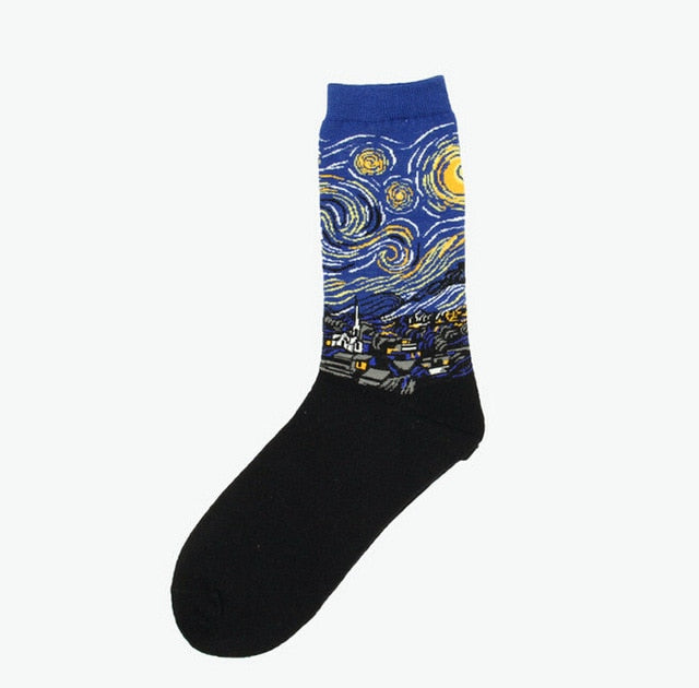 Classic Art Van Gogh Mural Socks